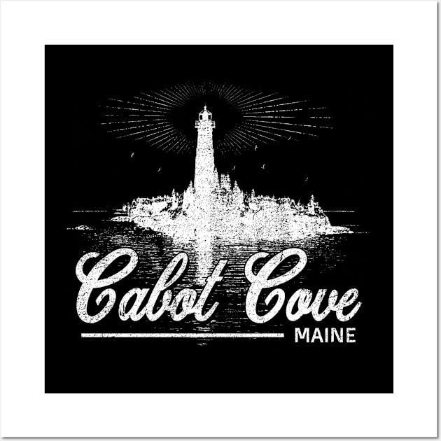 Cabot Cove Maine from Murder She Wrote - distressed Wall Art by hauntedjack